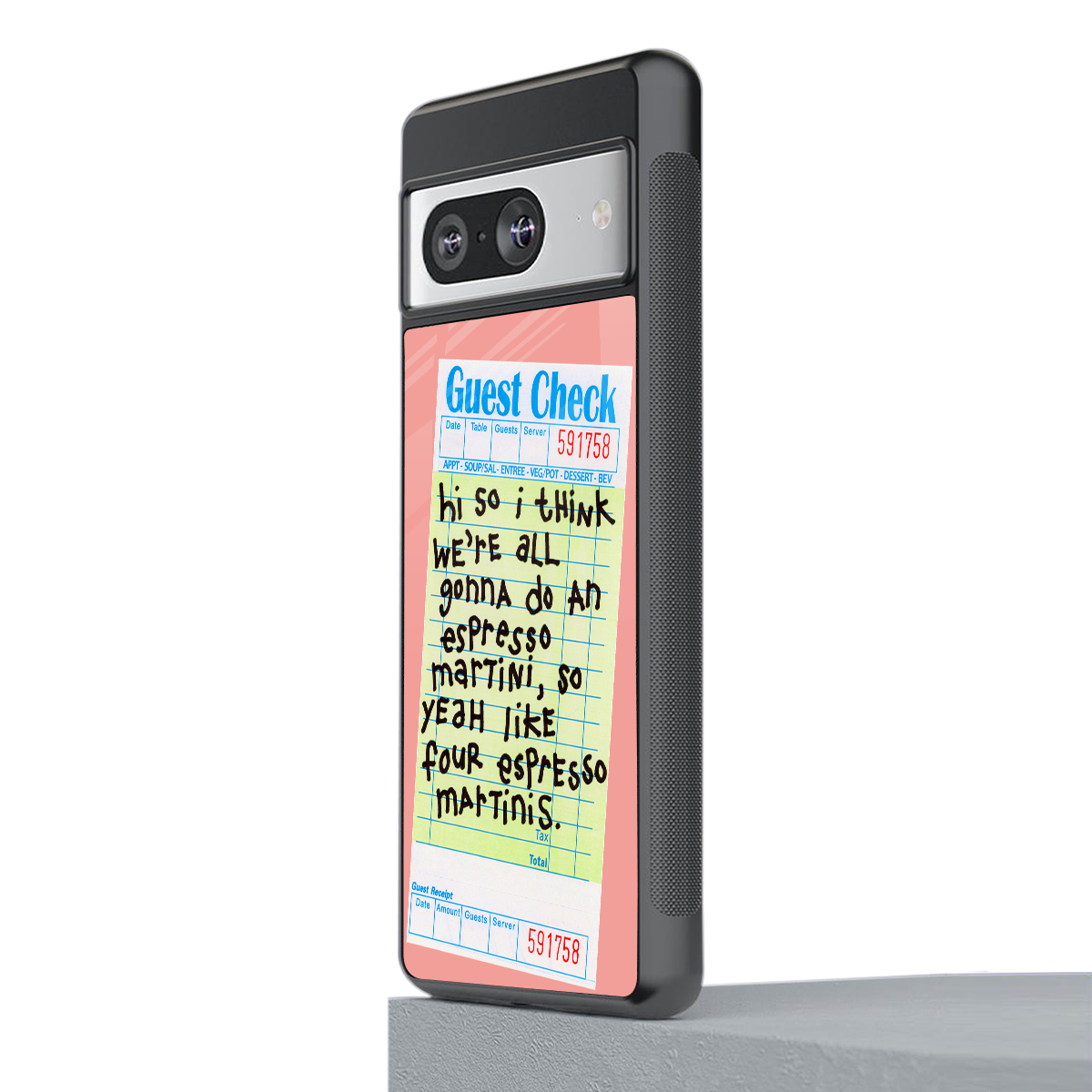 four espresso martinis back phone cover | glass case for Google Pixel 8