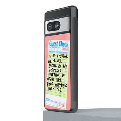 four espresso martinis back phone cover | glass case for Google Pixel 8