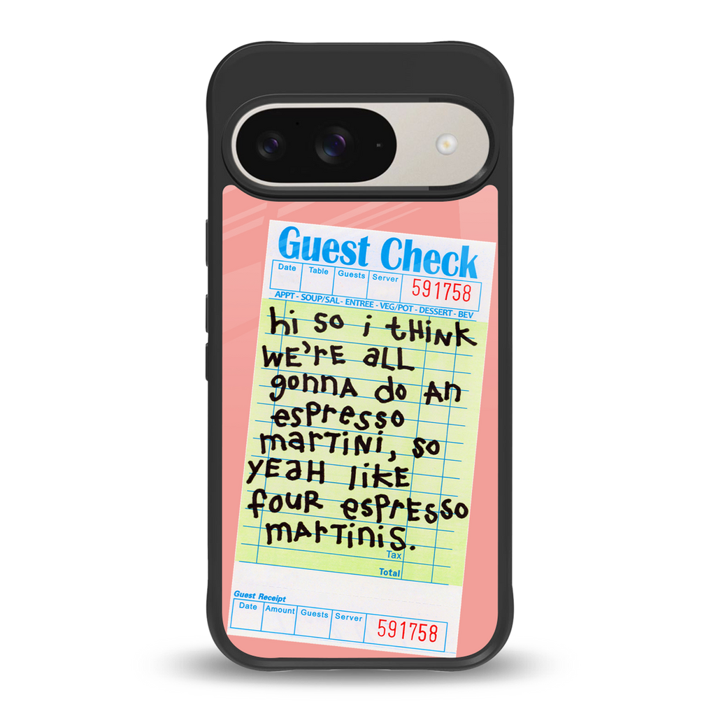 four espresso martinis back phone cover | glass case for google pixel 9