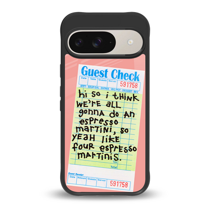 four espresso martinis back phone cover | glass case for google pixel 9
