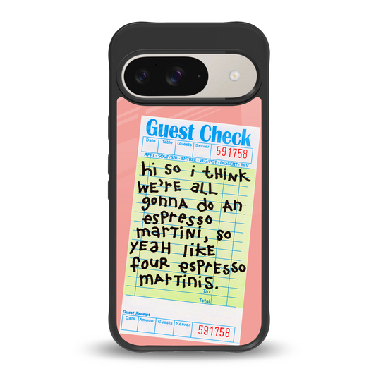 four espresso martinis back phone cover | glass case for google pixel 9