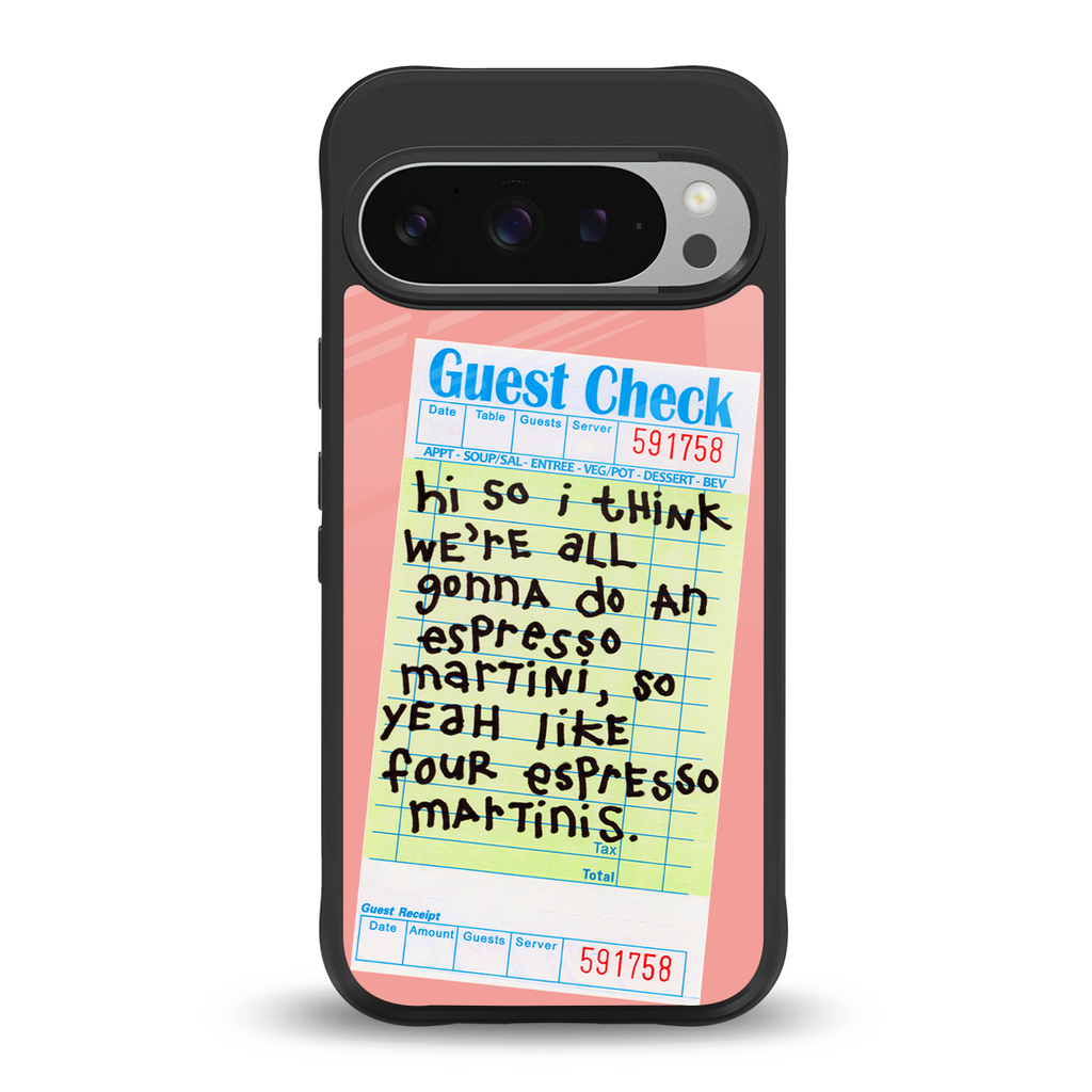 four espresso martinis back phone cover | glass case for google pixel 9 pro