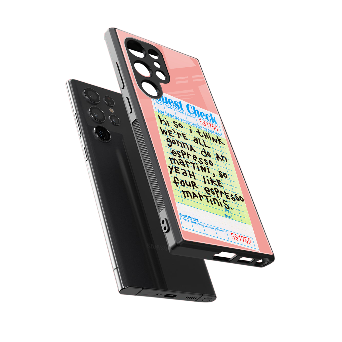 four espresso martinis back phone cover | glass case for samsung galaxy s23 ultra