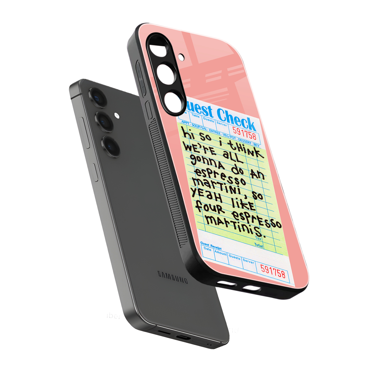 four espresso martinis back phone cover | glass case for samsung galaxy s24 plus