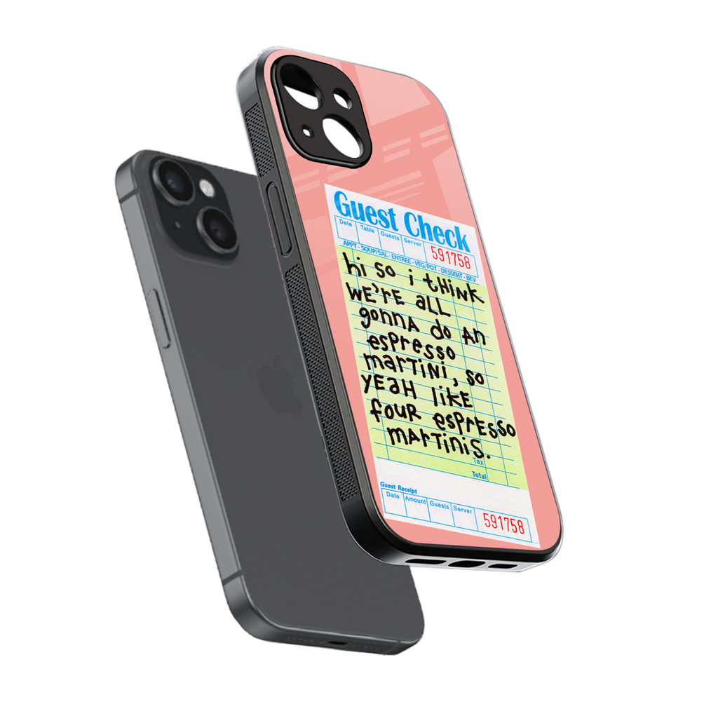 four espresso martinis back phone cover | glass case for iphone 15