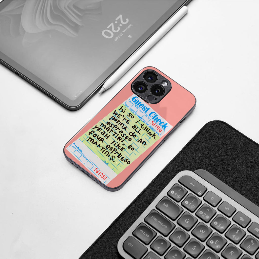 four espresso martinis back phone cover | glass case for iphone 16 pro