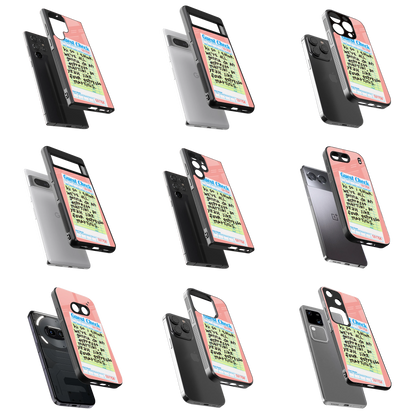 Durable Glass Back Mobile Case for iPhone, Samsung, OnePlus, Google Pixel, Redmi, Vivo, Oppo