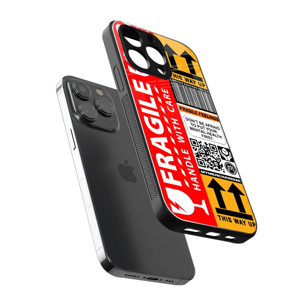 fragile feelings back phone cover | glass case for iphone 13 pro max
