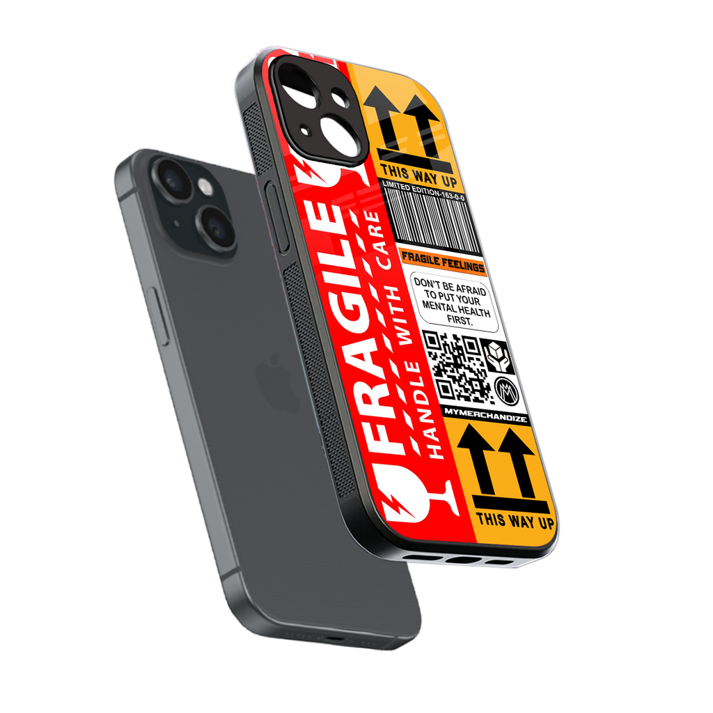 fragile feelings back phone cover | glass case for iphone 13