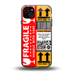 fragile feelings back phone cover | glass case for iphone 15 plus