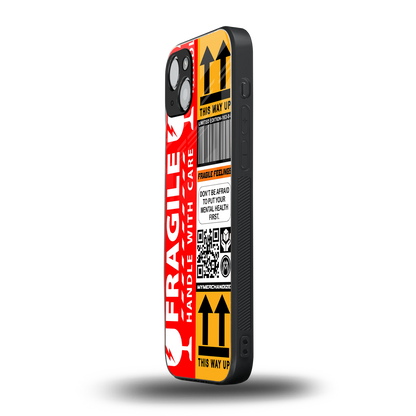 fragile feelings back phone cover | glass case for iphone 14