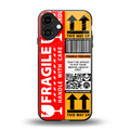 fragile feelings back phone cover | glass case for iphone 16 plus