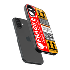 fragile feelings back phone cover | glass case for iphone 16 plus