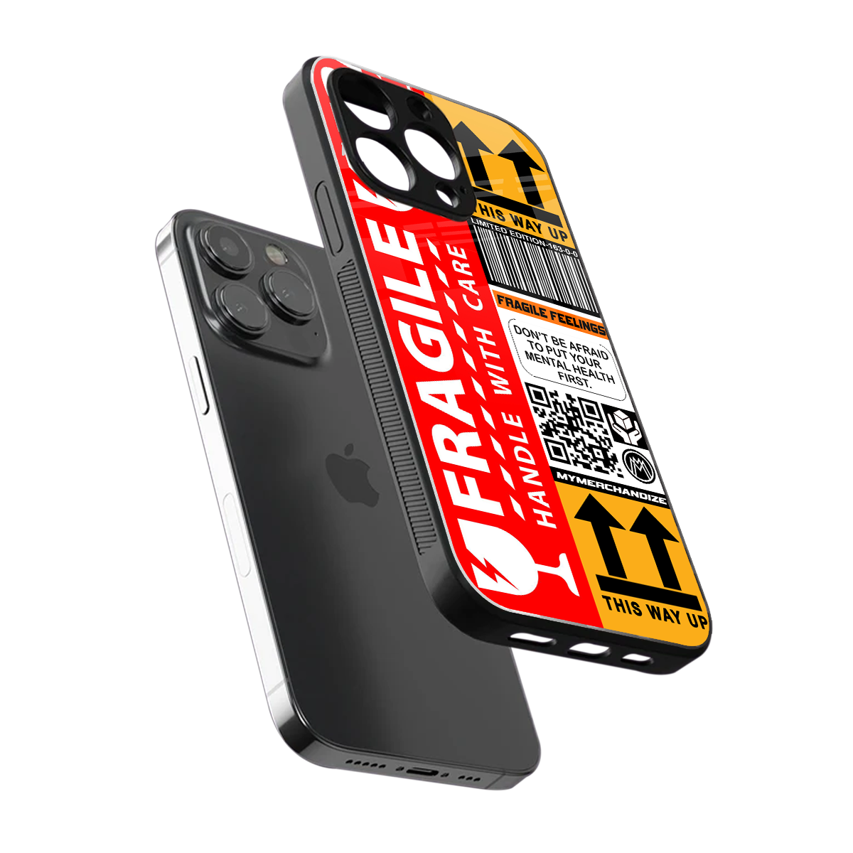 fragile feelings back phone cover | glass case for iphone 16 pro max