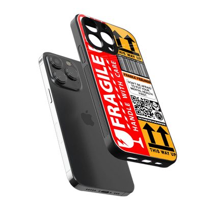 fragile feelings back phone cover | glass case for iphone 16 pro max