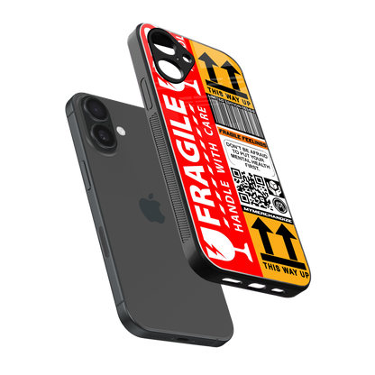 fragile feelings back phone cover | glass case for iphone 16