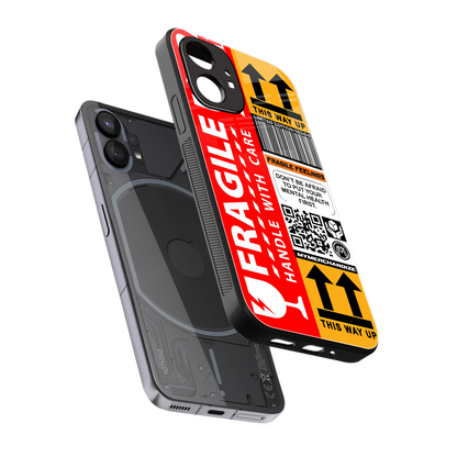 fragile feelings back phone cover | glass case for nothing phone 1
