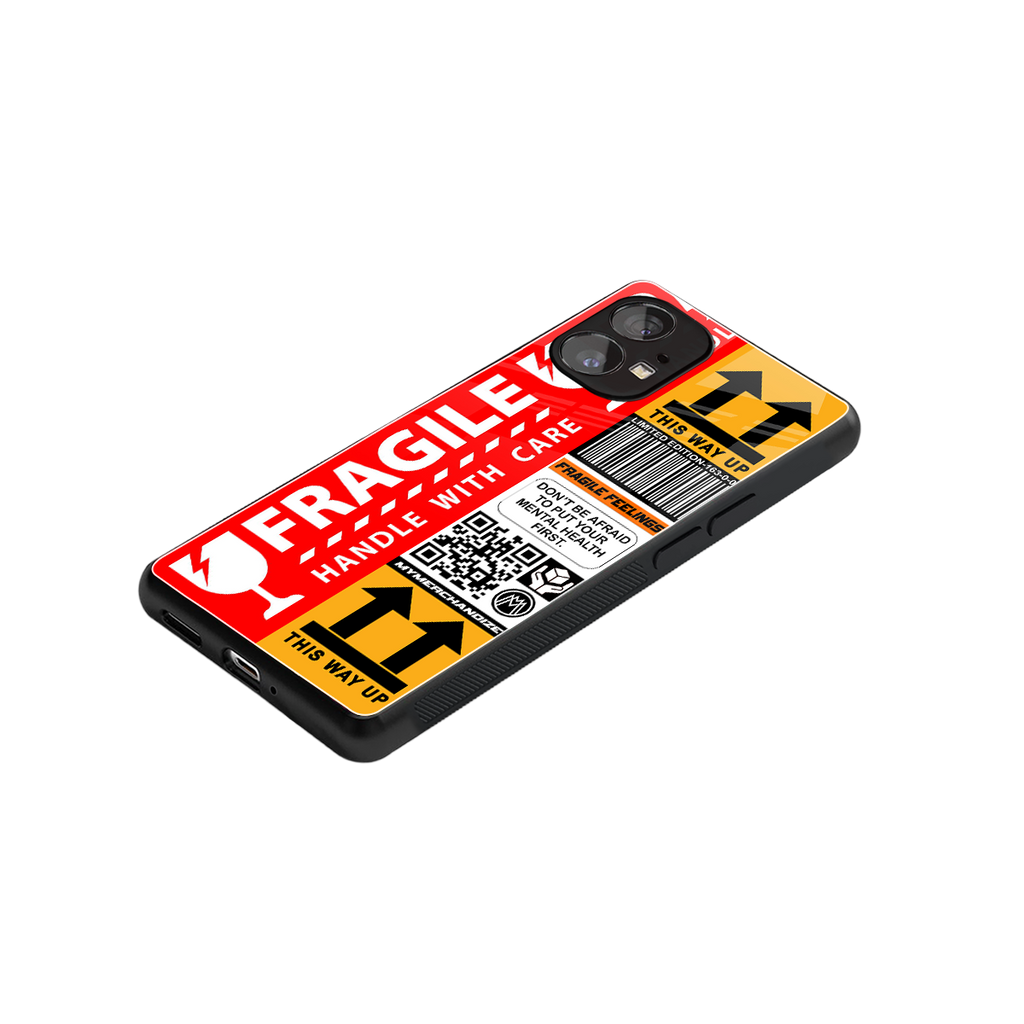 fragile feelings back phone cover | glass case for nothing phone 1