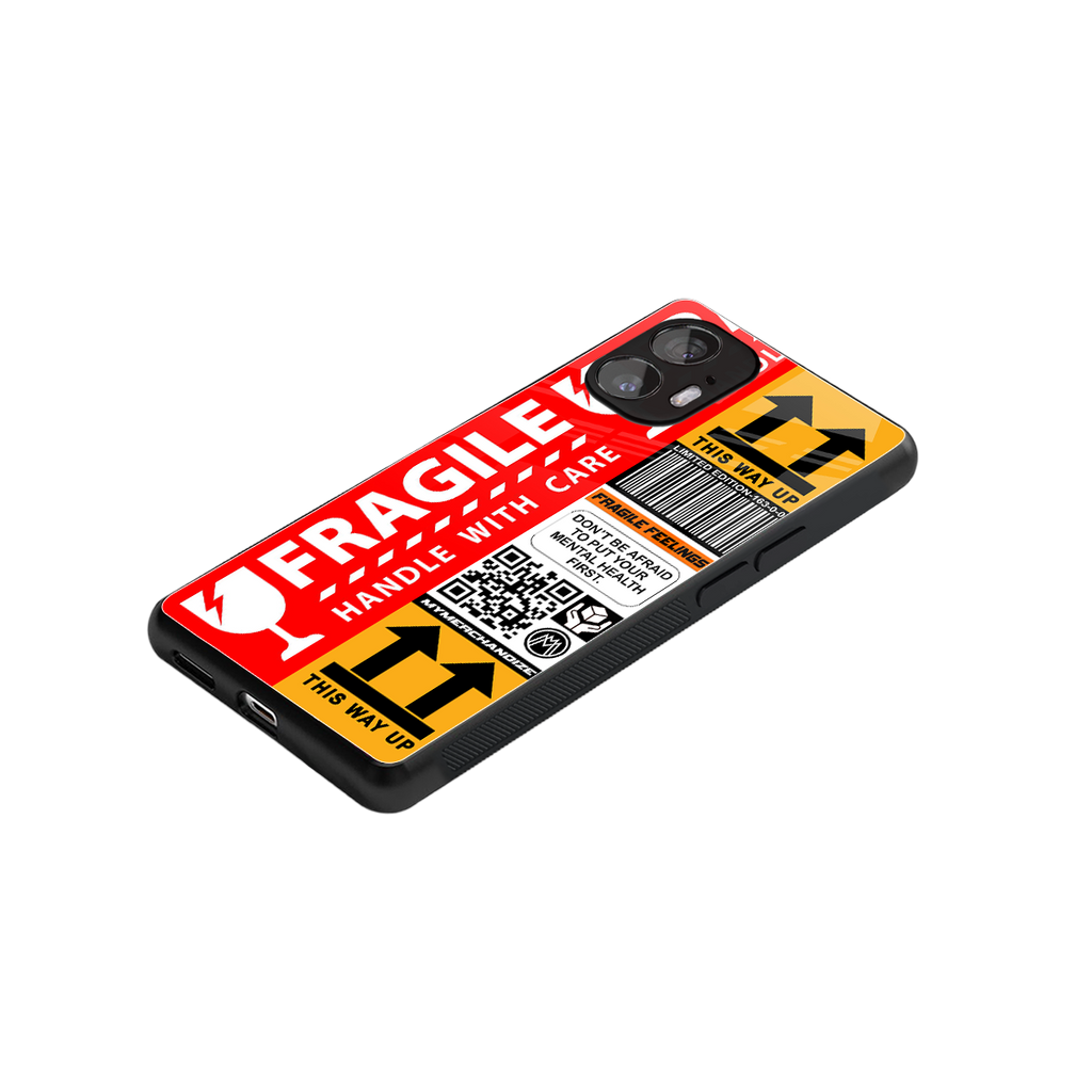 fragile feelings back phone cover | glass case for nothing phone 2