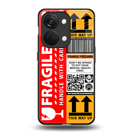 fragile feelings back phone cover | glass case for oneplus nord 3