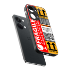fragile feelings back phone cover | glass case for oneplus nord 3