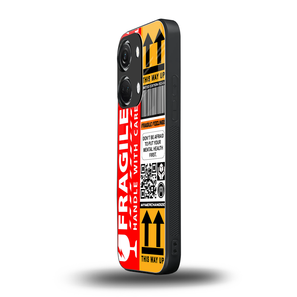 fragile feelings back phone cover | glass case for oneplus nord 3