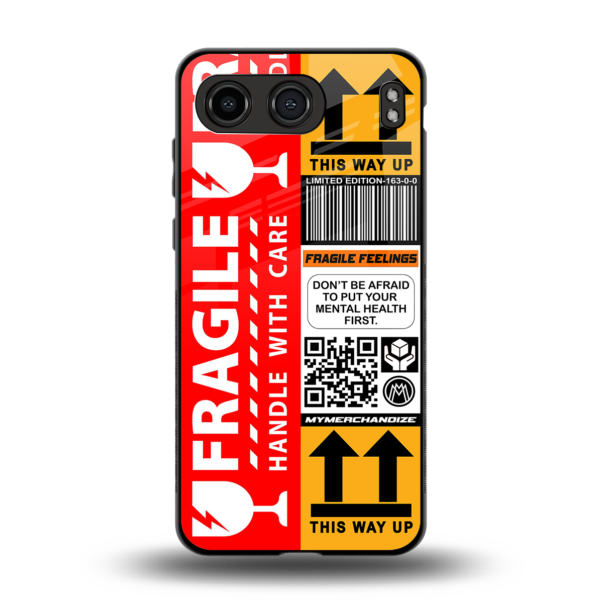 fragile feelings back phone cover | glass case for oneplus nord 4