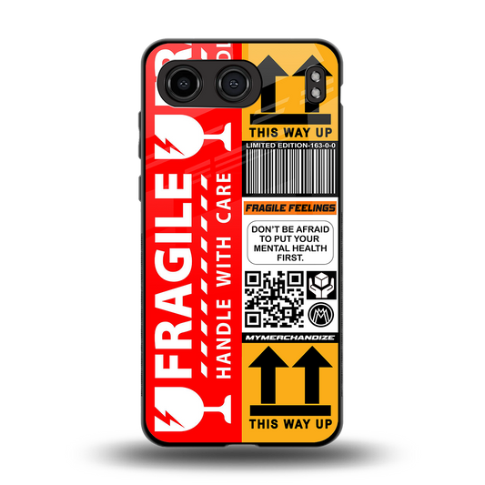 fragile feelings back phone cover | glass case for oneplus nord 4