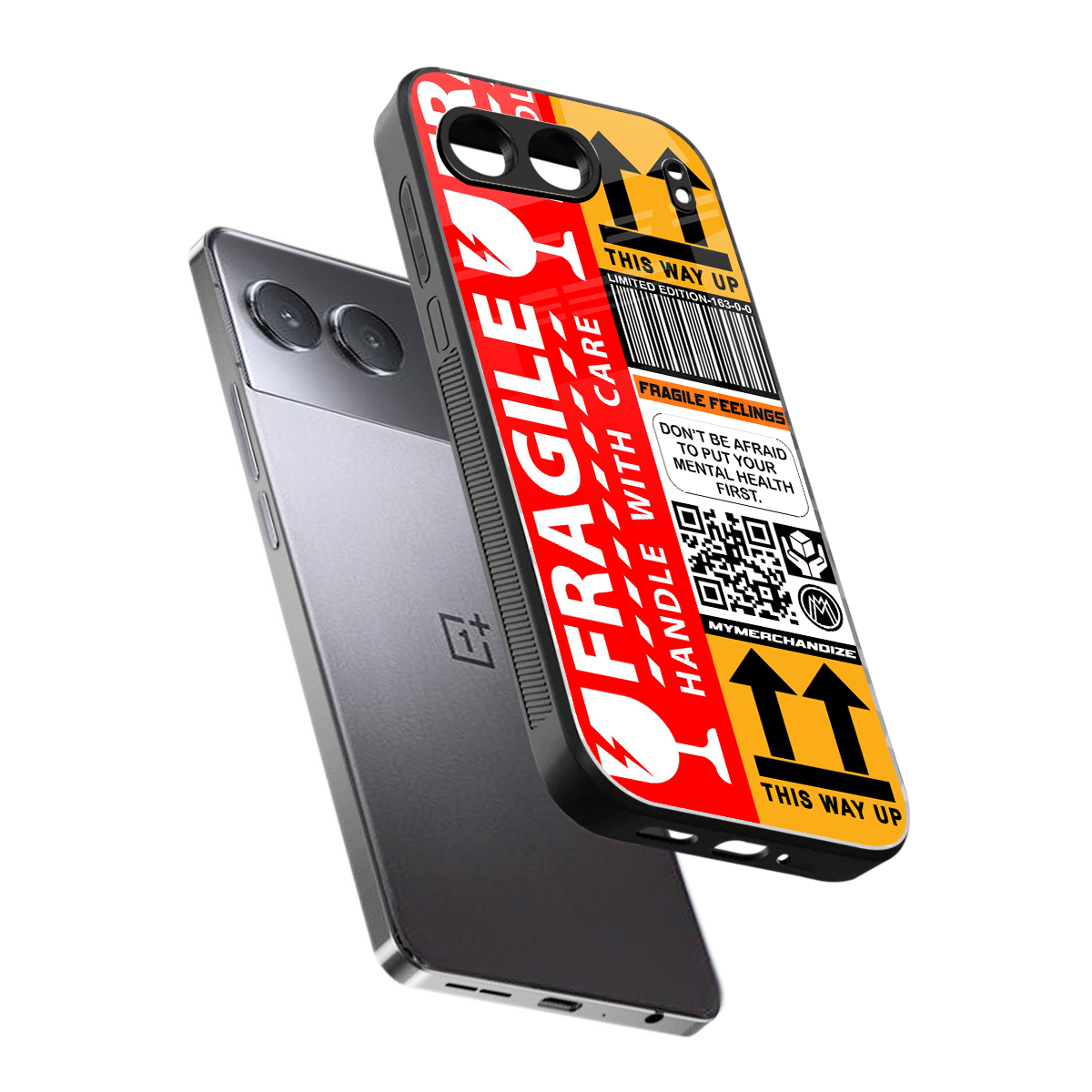 fragile feelings back phone cover | glass case for oneplus nord 4