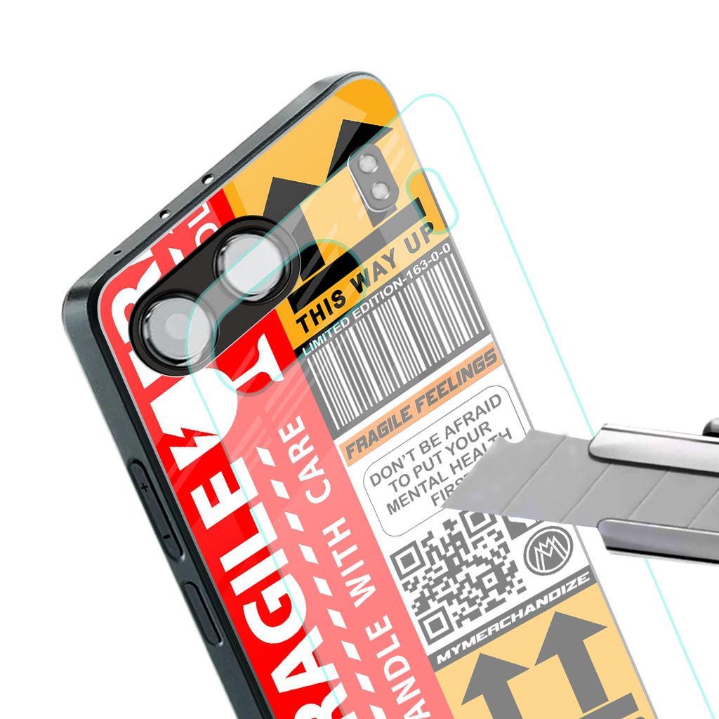 fragile feelings back phone cover | glass case for oneplus nord 4