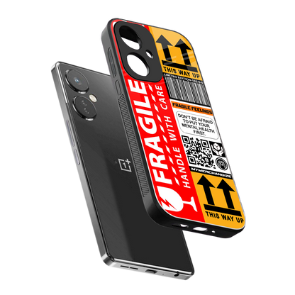fragile feelings back phone cover | glass case for oneplus nord ce 3