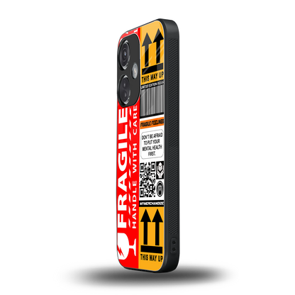 fragile feelings back phone cover | glass case for oneplus nord ce 3