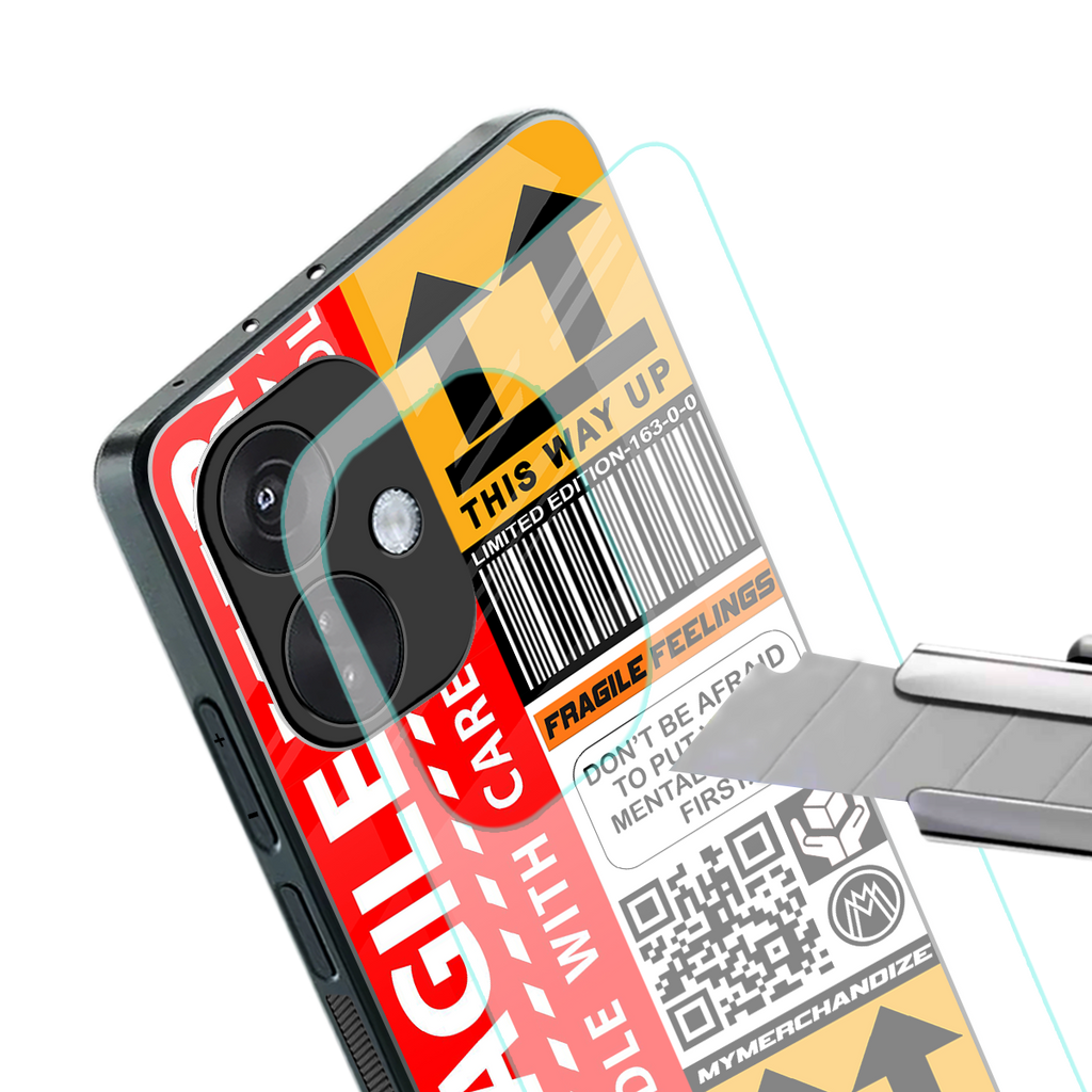 fragile feelings back phone cover | glass case for oneplus nord ce 3