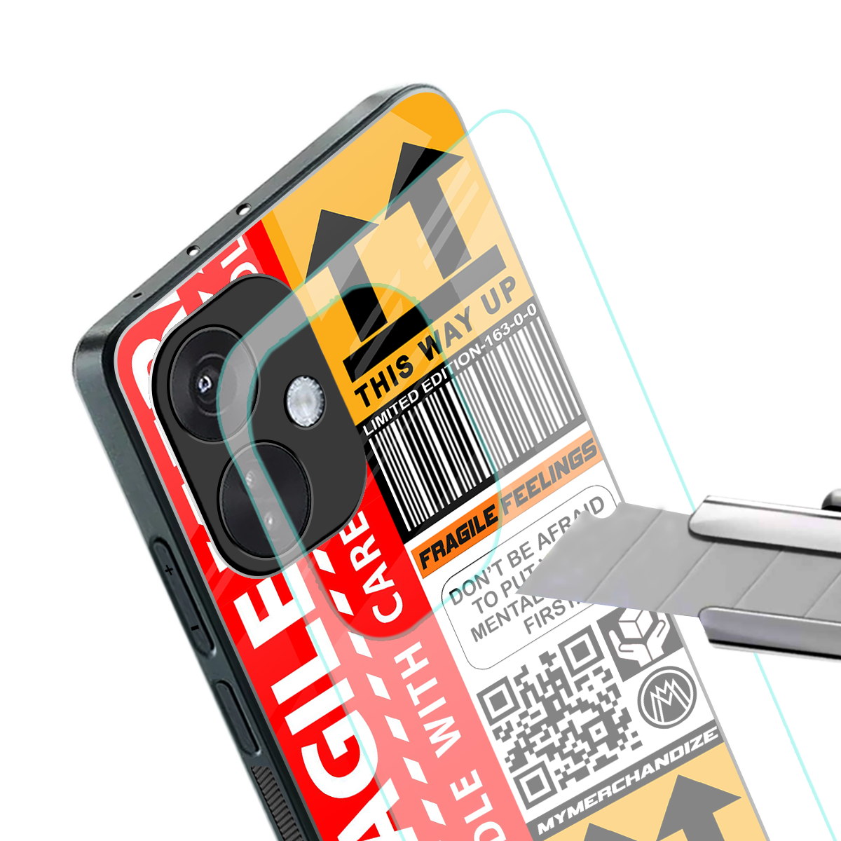 fragile feelings back phone cover | glass case for oneplus nord ce 3