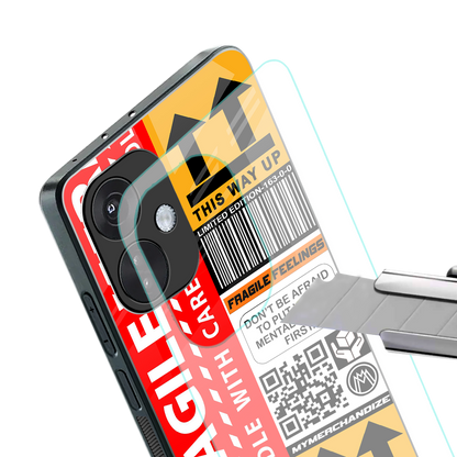 fragile feelings back phone cover | glass case for oneplus nord ce 3