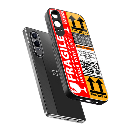 fragile feelings back phone cover | glass case for oneplus nord ce 4 lite