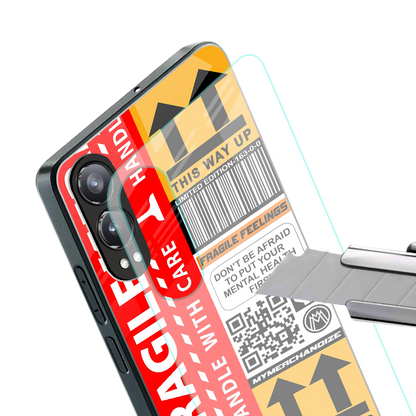 fragile feelings back phone cover | glass case for oneplus nord ce 4 lite