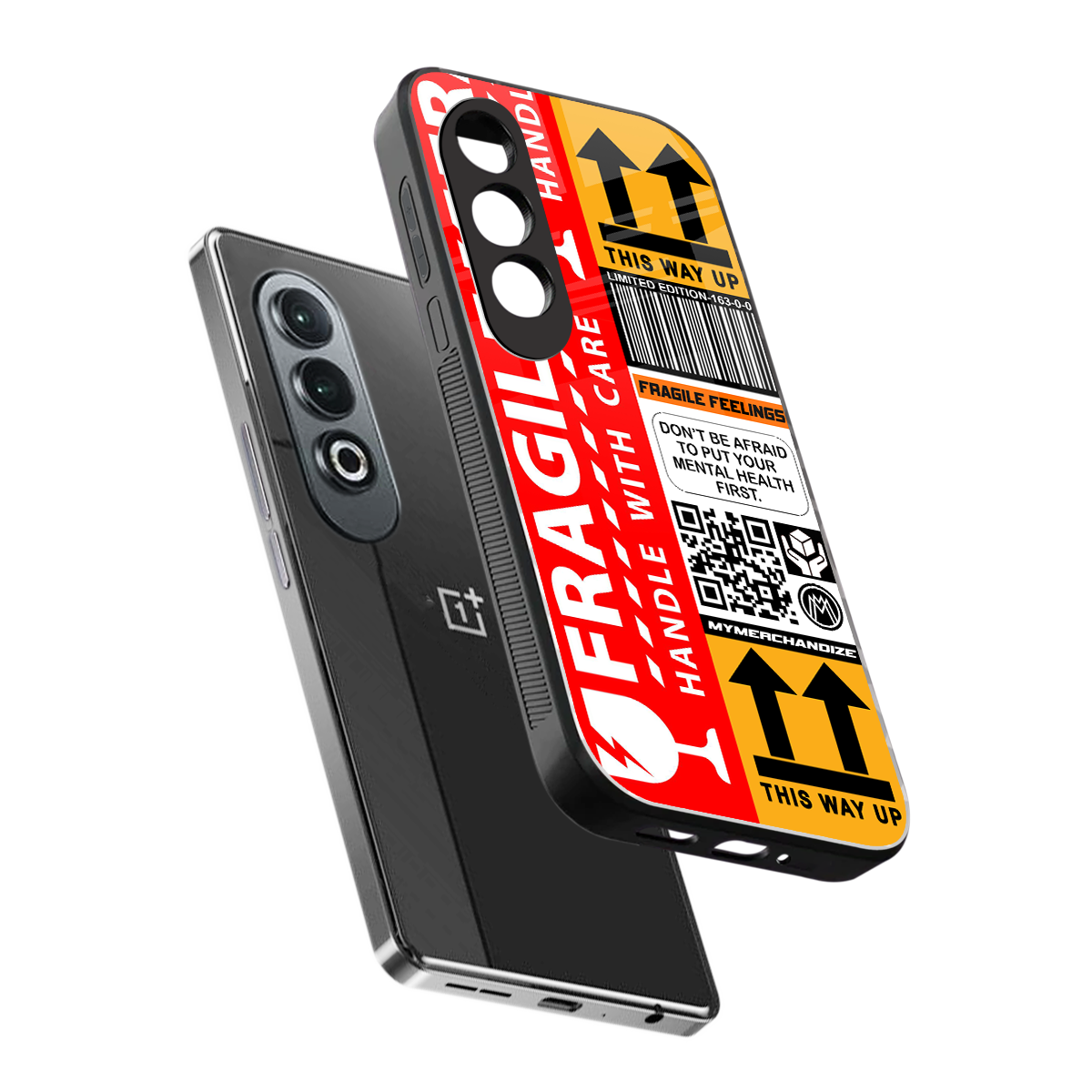 fragile feelings back phone cover | glass case for oneplus nord ce 4