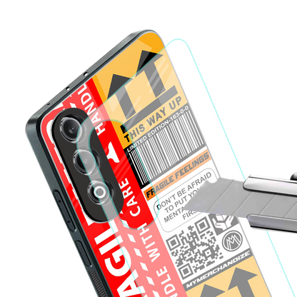 fragile feelings back phone cover | glass case for oneplus nord ce 4