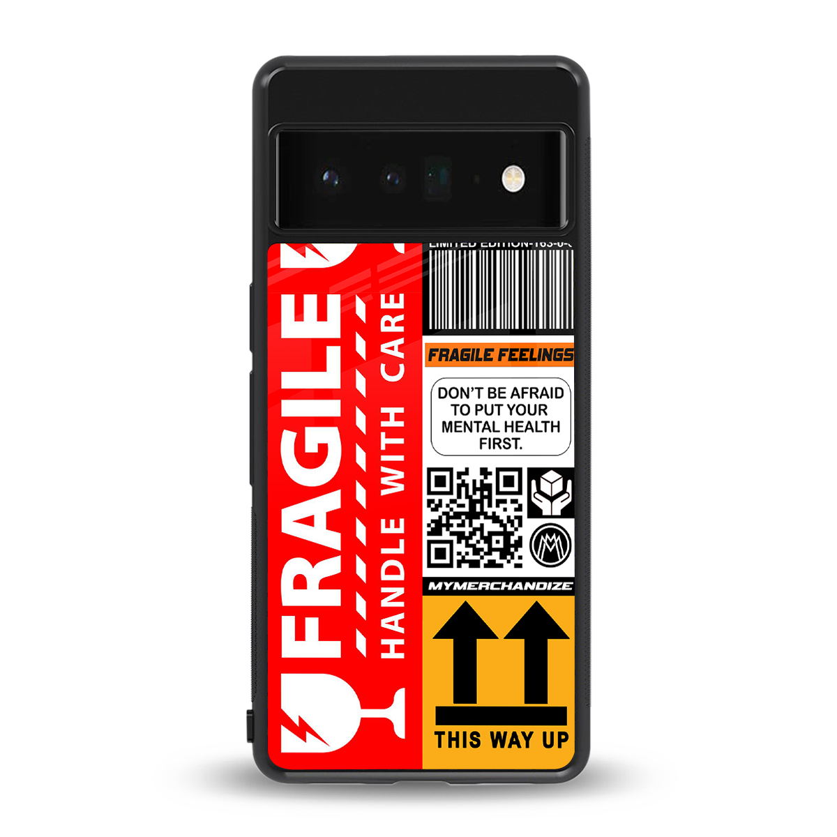 fragile feelings back phone cover | glass case for google pixel 6 pro
