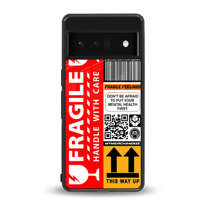 fragile feelings back phone cover | glass case for google pixel 6 pro