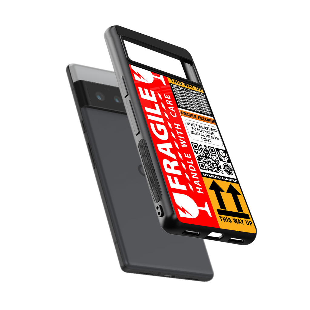 fragile feelings back phone cover | glass case for google pixel 6 pro