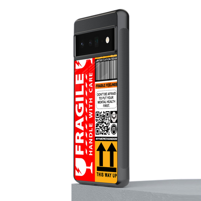 fragile feelings back phone cover | glass case for google pixel 6 pro