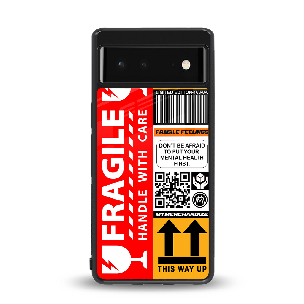 fragile feelings back phone cover | glass case for google pixel 6