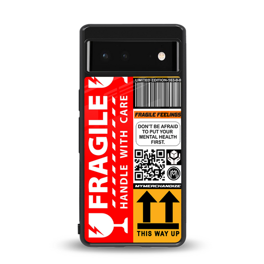 fragile feelings back phone cover | glass case for Google Pixel 6A