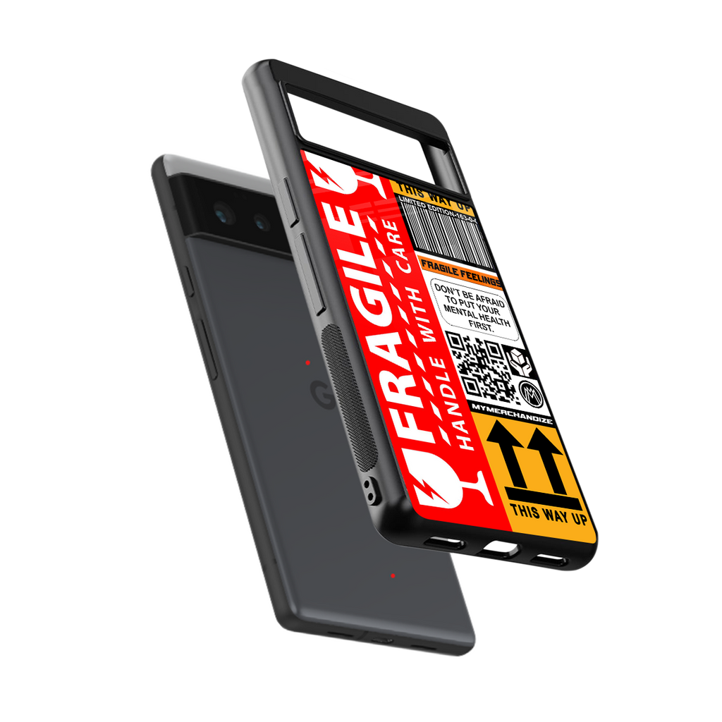 fragile feelings back phone cover | glass case for google pixel 6