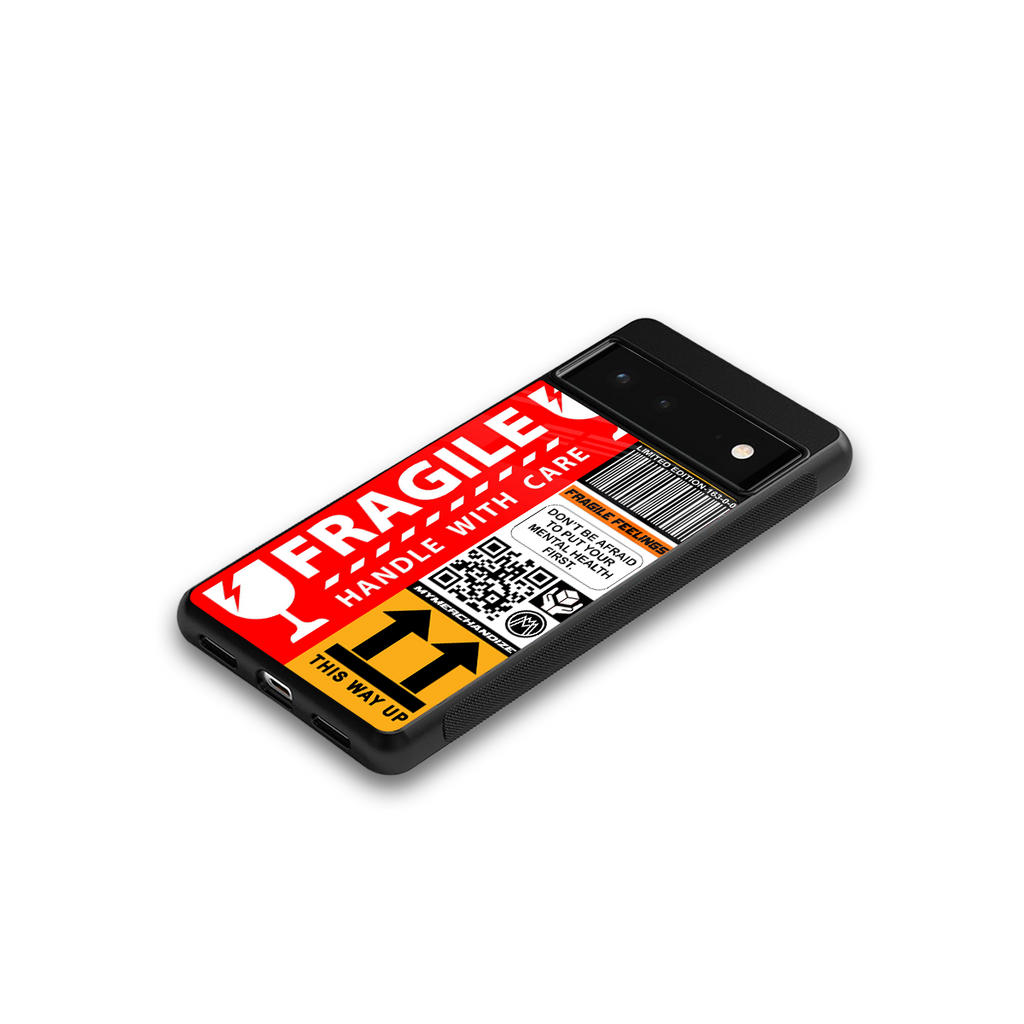 fragile feelings back phone cover | glass case for Google Pixel 6A