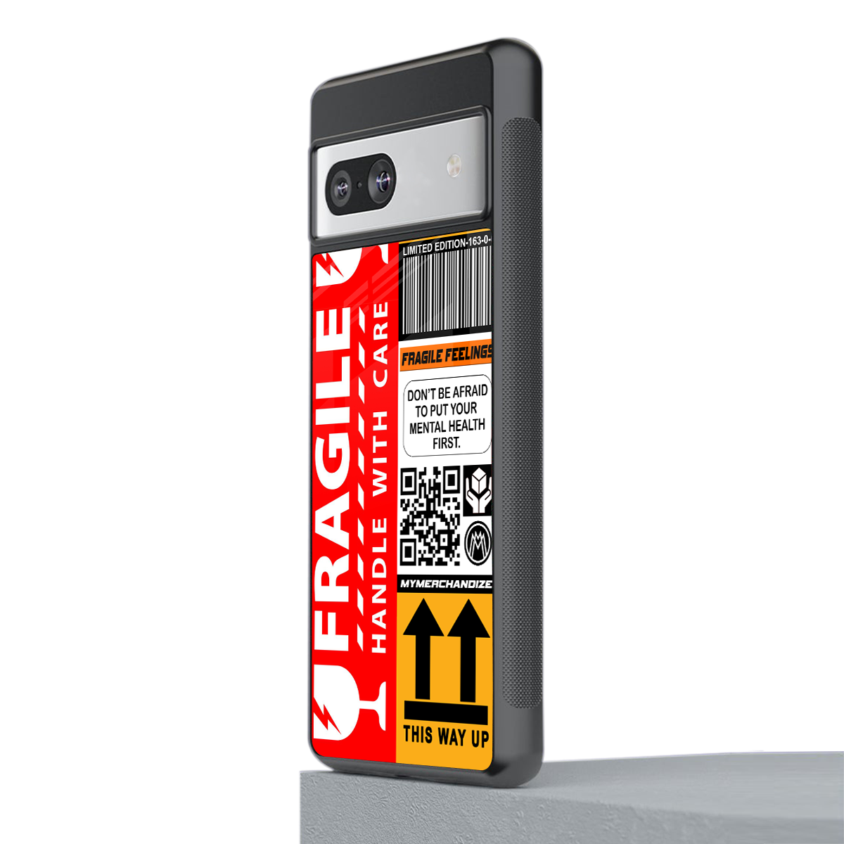 fragile feelings back phone cover | glass case for Google Pixel 7A