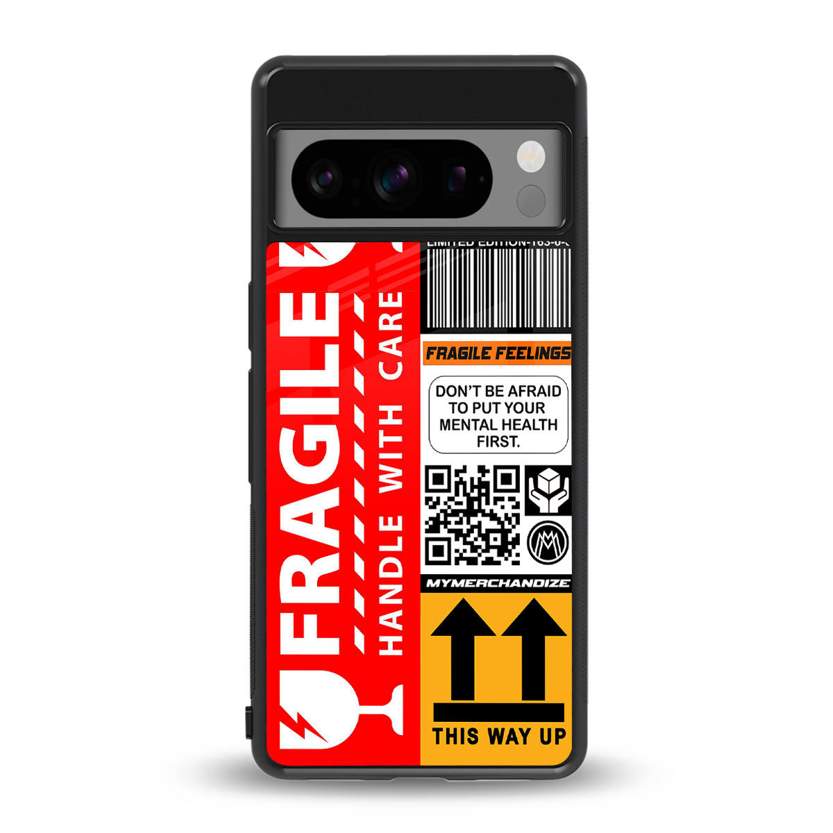 fragile feelings back phone cover | glass case for google pixel 8 pro