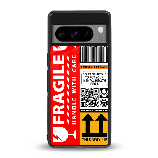 fragile feelings back phone cover | glass case for google pixel 8 pro